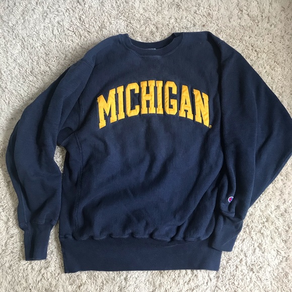 VINTAGE University of Michigan Champion Sweatshirt - Picture 1 of 5